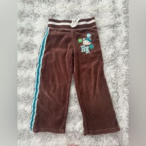 Vintage Hello Kitty Brown Velour Drawstring Pants